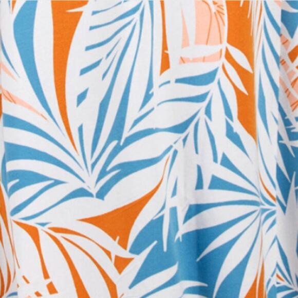 New Cynthia Rowley Women's Plus Tropical Palm Print Sleeveless V-neck Maxi Dress - Picture 3 of 5